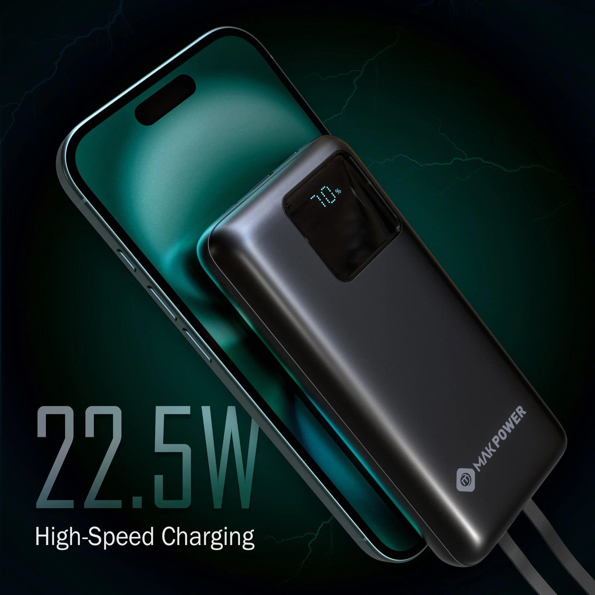 20000mAh power bank with 22.5W PD Fast Charging
