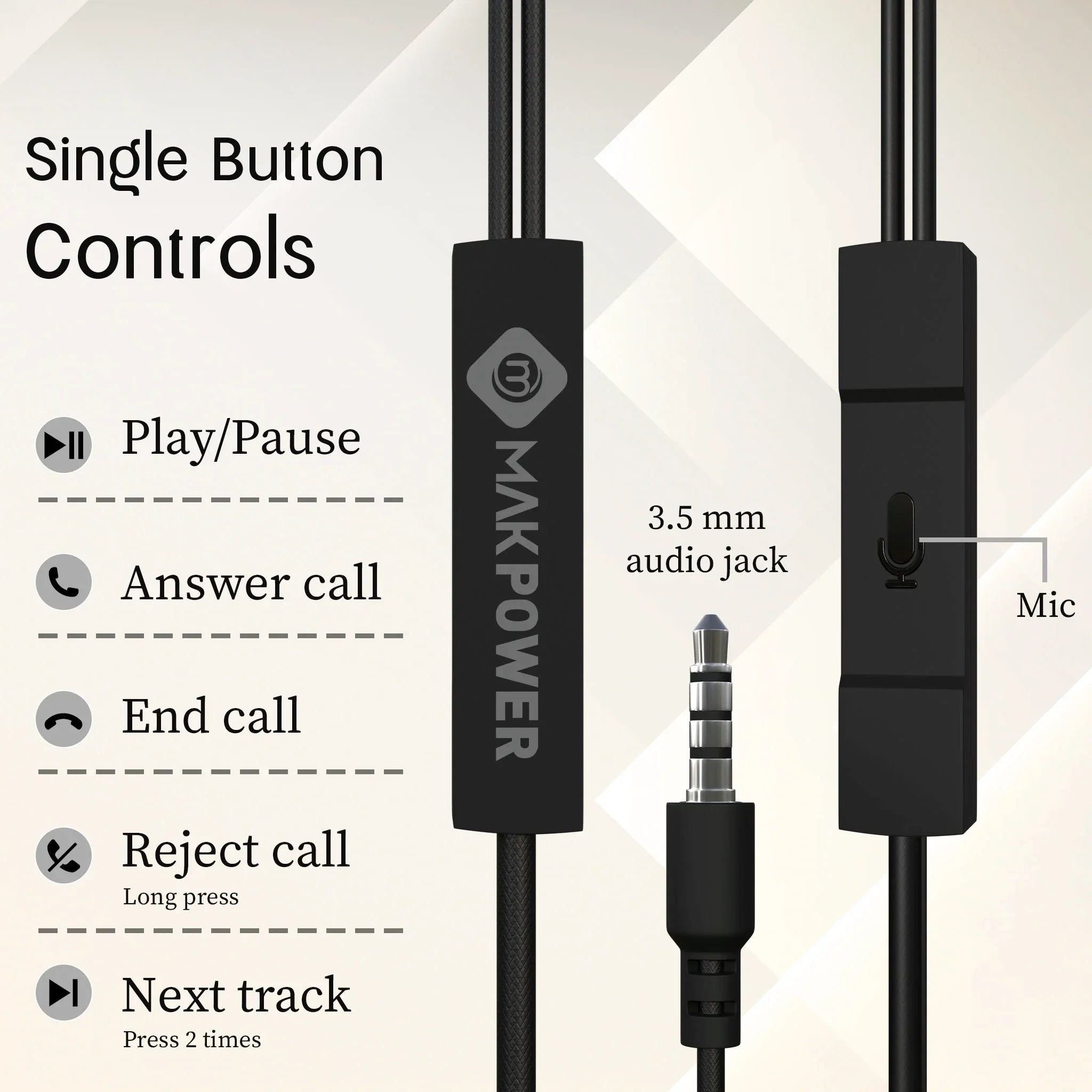 Wired Earphone with mic