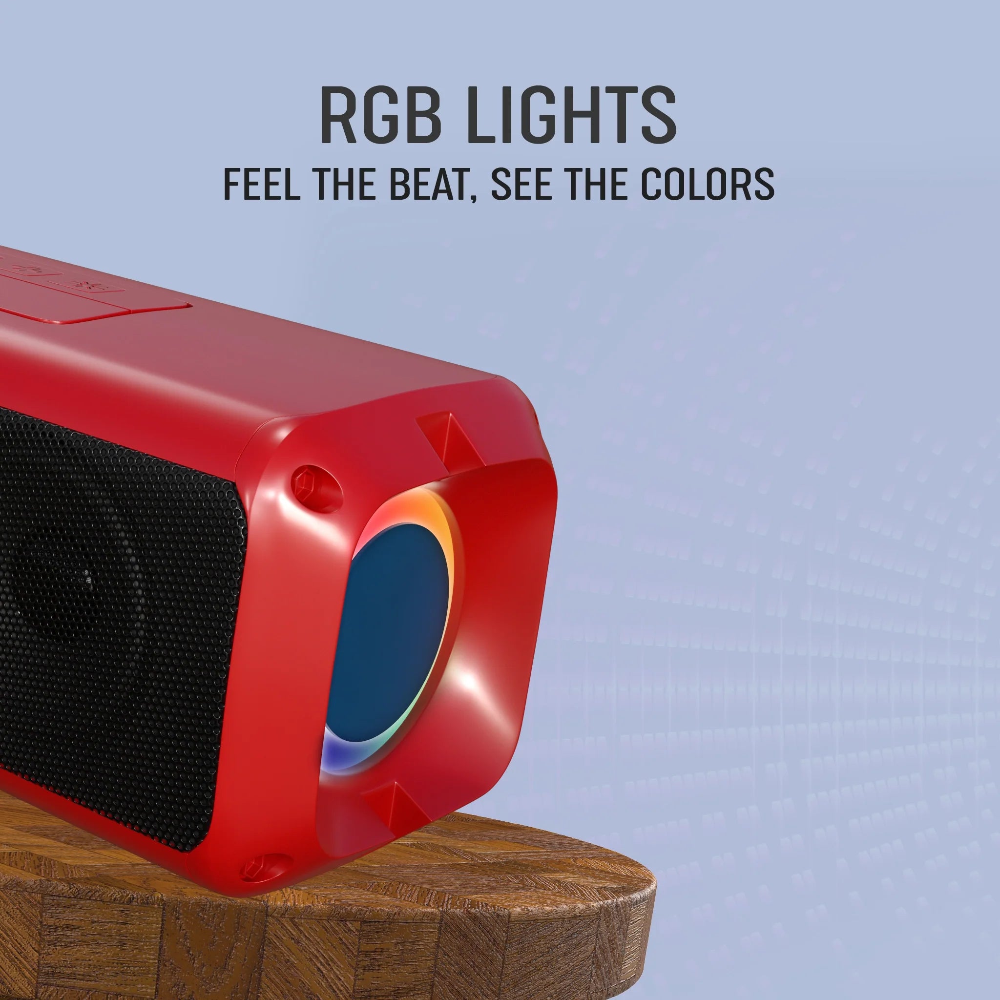 Buy MakPower Tune Fusion 20W Bluetooth Portable Speaker with RGB light_red