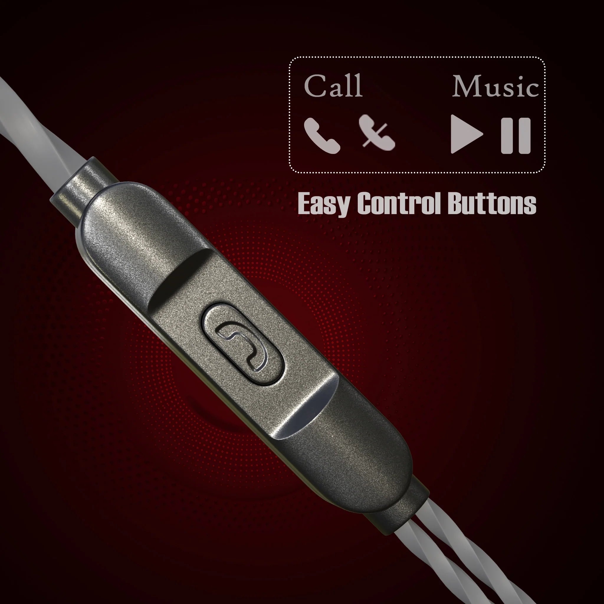 High bass wired earphones 803 with dedicated mic  & tangle-free design