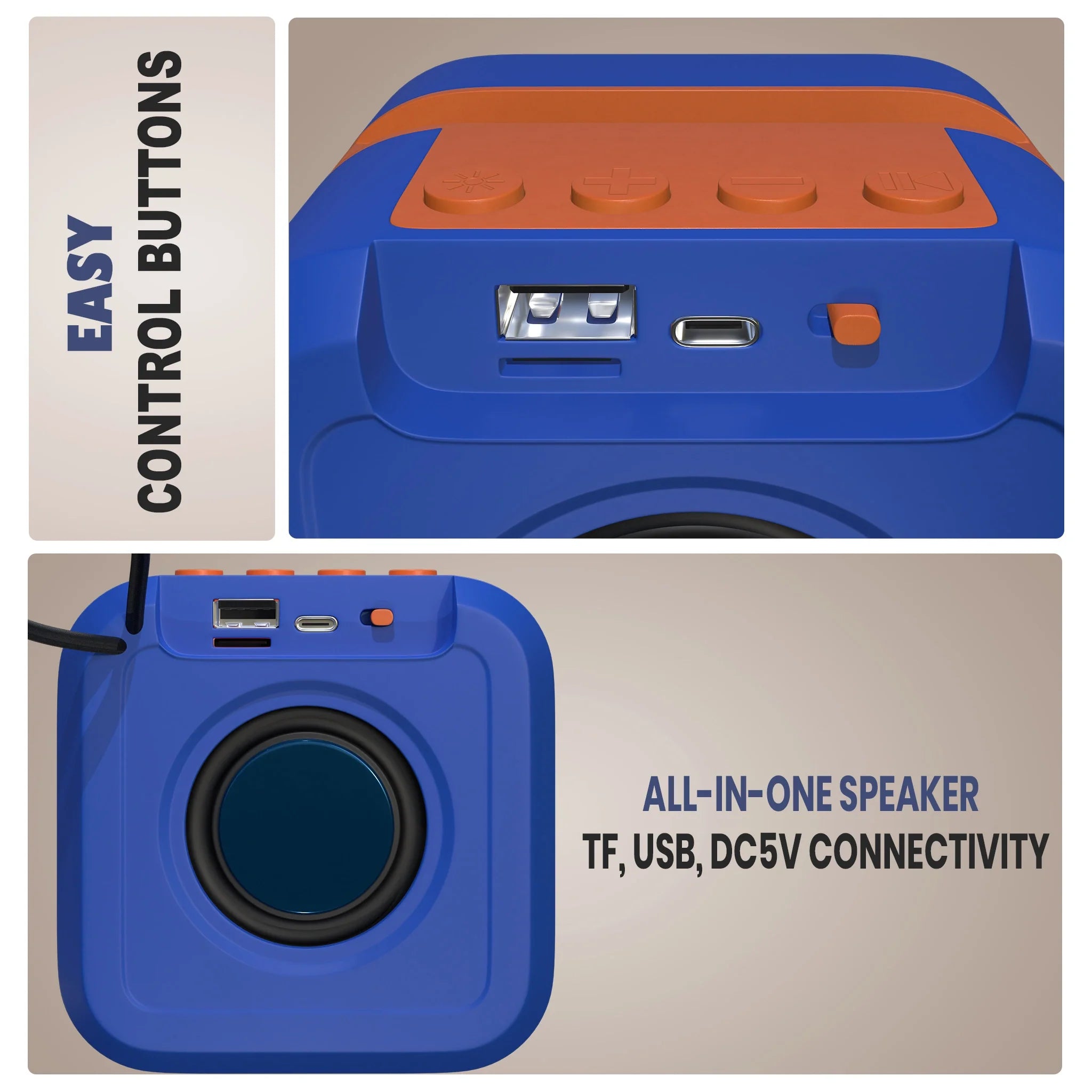 MakPower Endless Beats 10W Wireless Mini Speaker Blue wide compatibility 