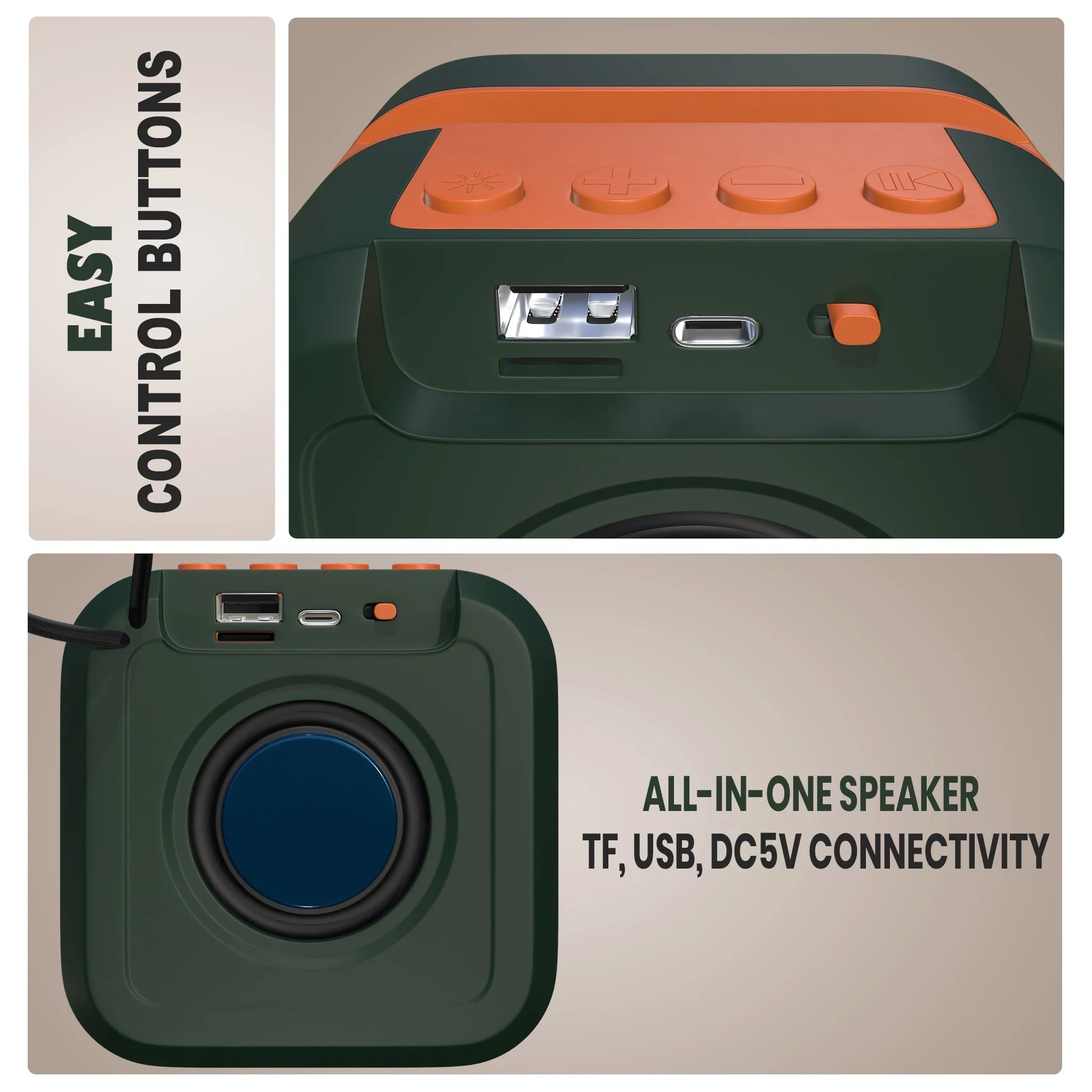 MakPower Endless Beats 10W Wireless Mini Speaker Green wide compatibility 