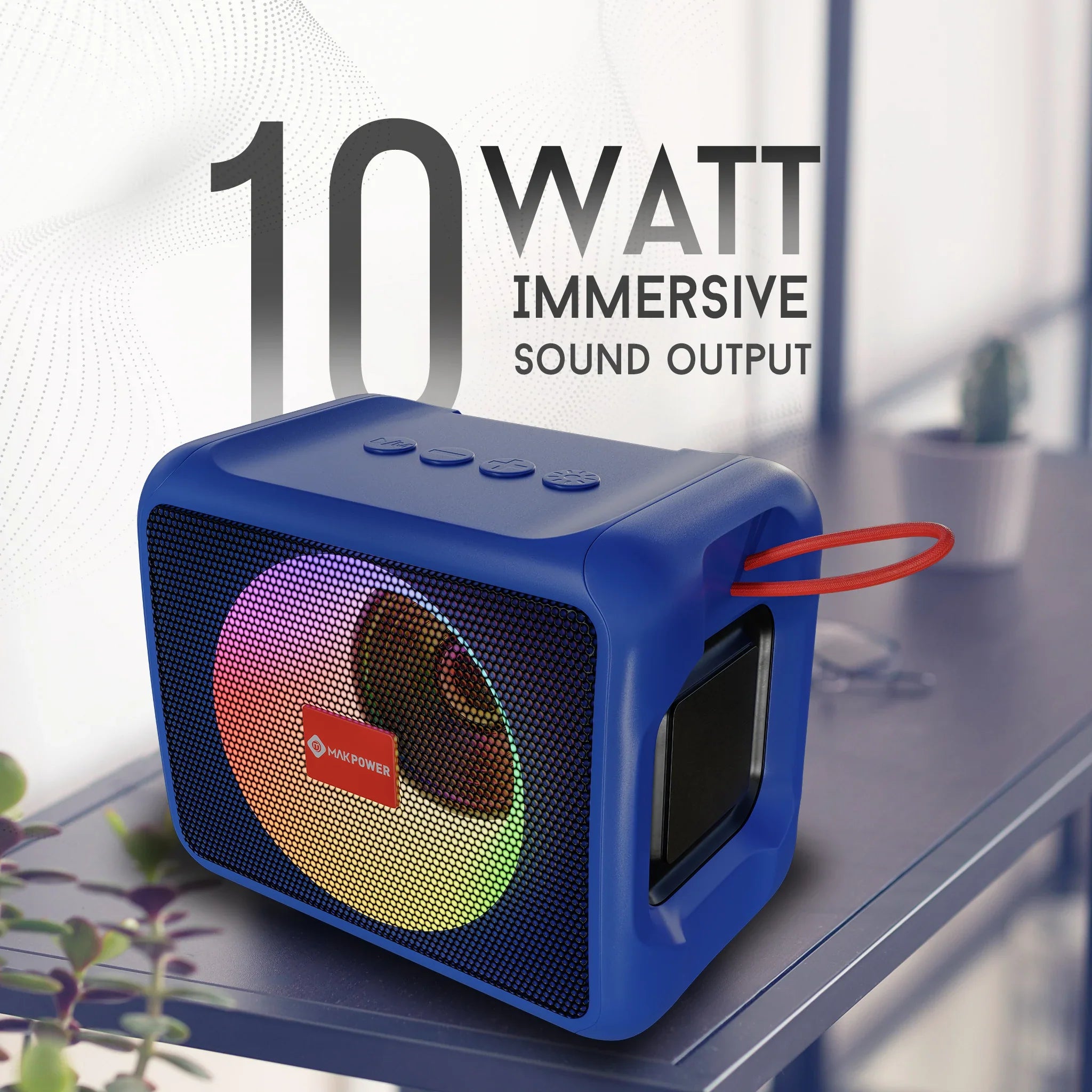 Mak Power 10W  Portable Wireless Bluetooth Speaker Blue