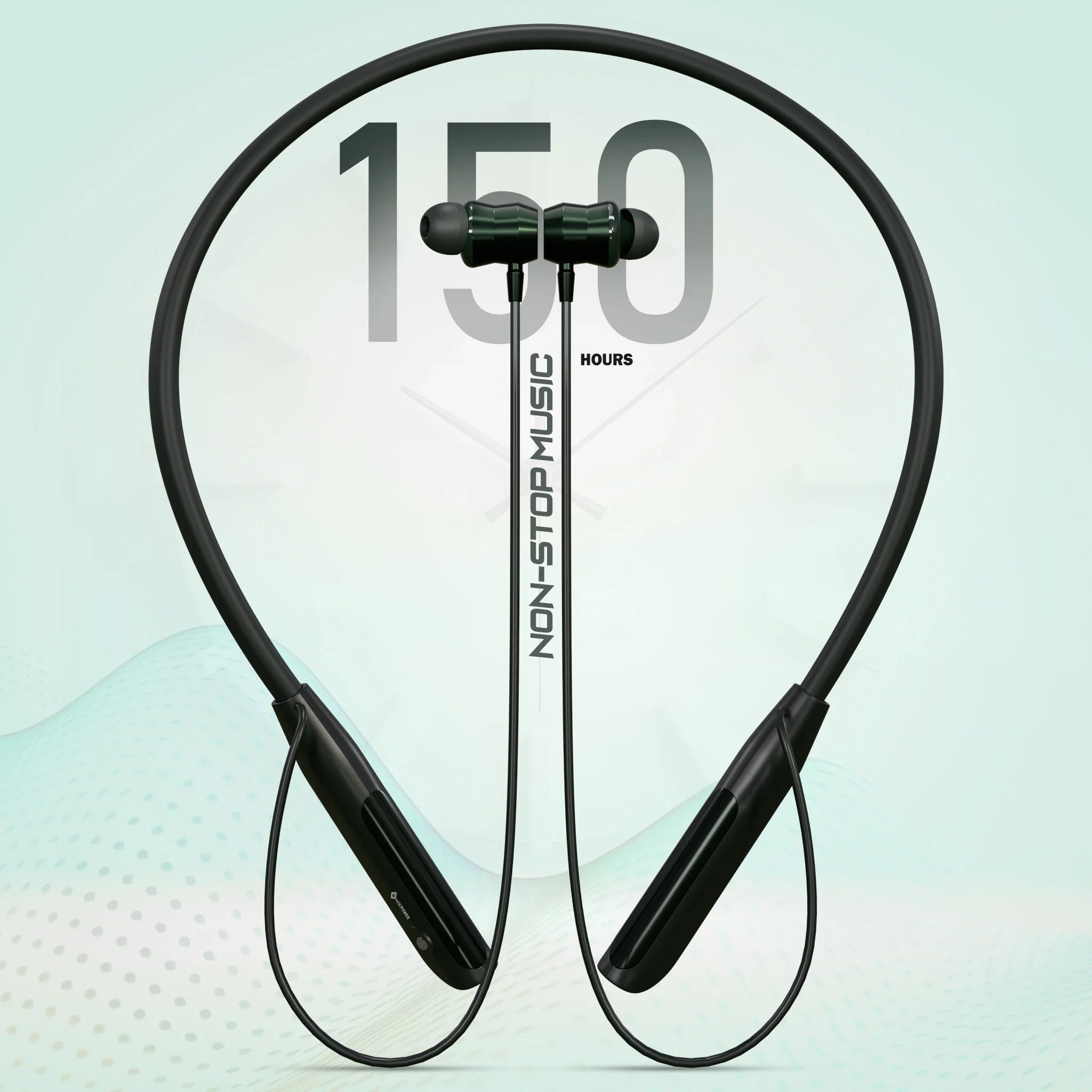 Bluetooth neckband 150 hours battery backup
