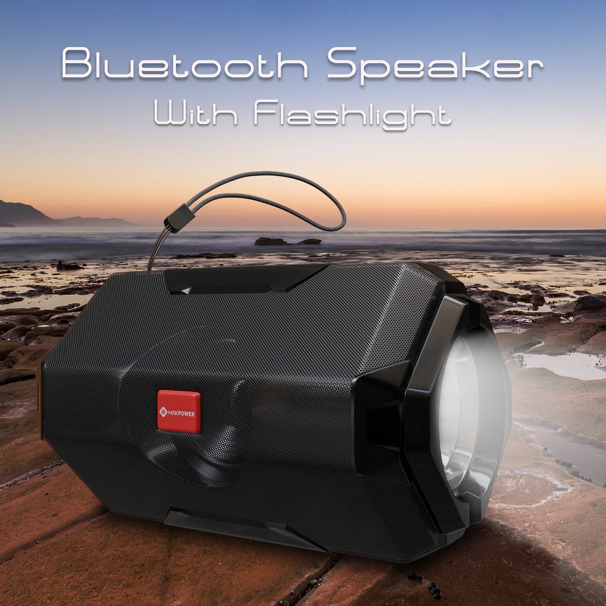 portable speaker with LED/torch