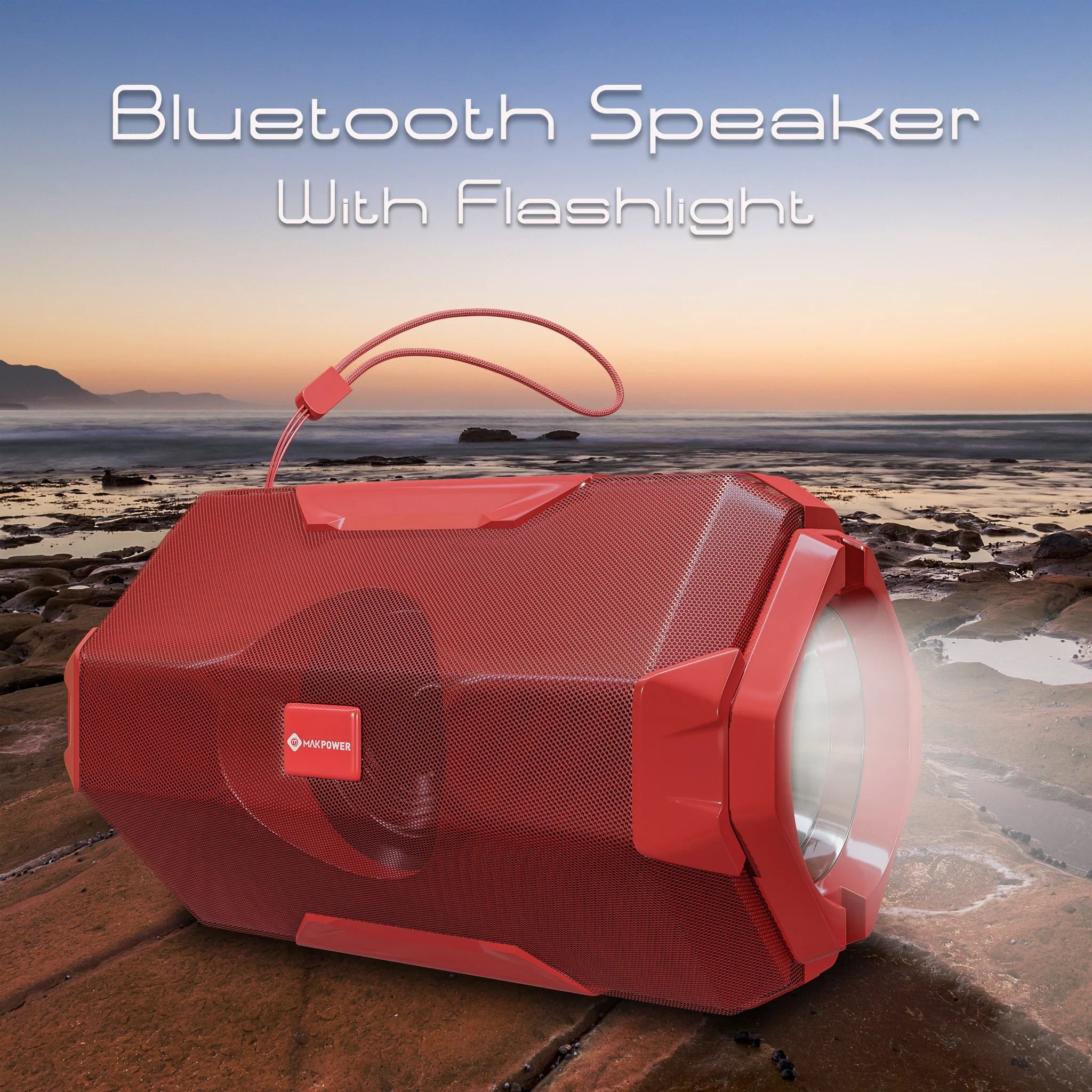 portable speaker with LED/torch