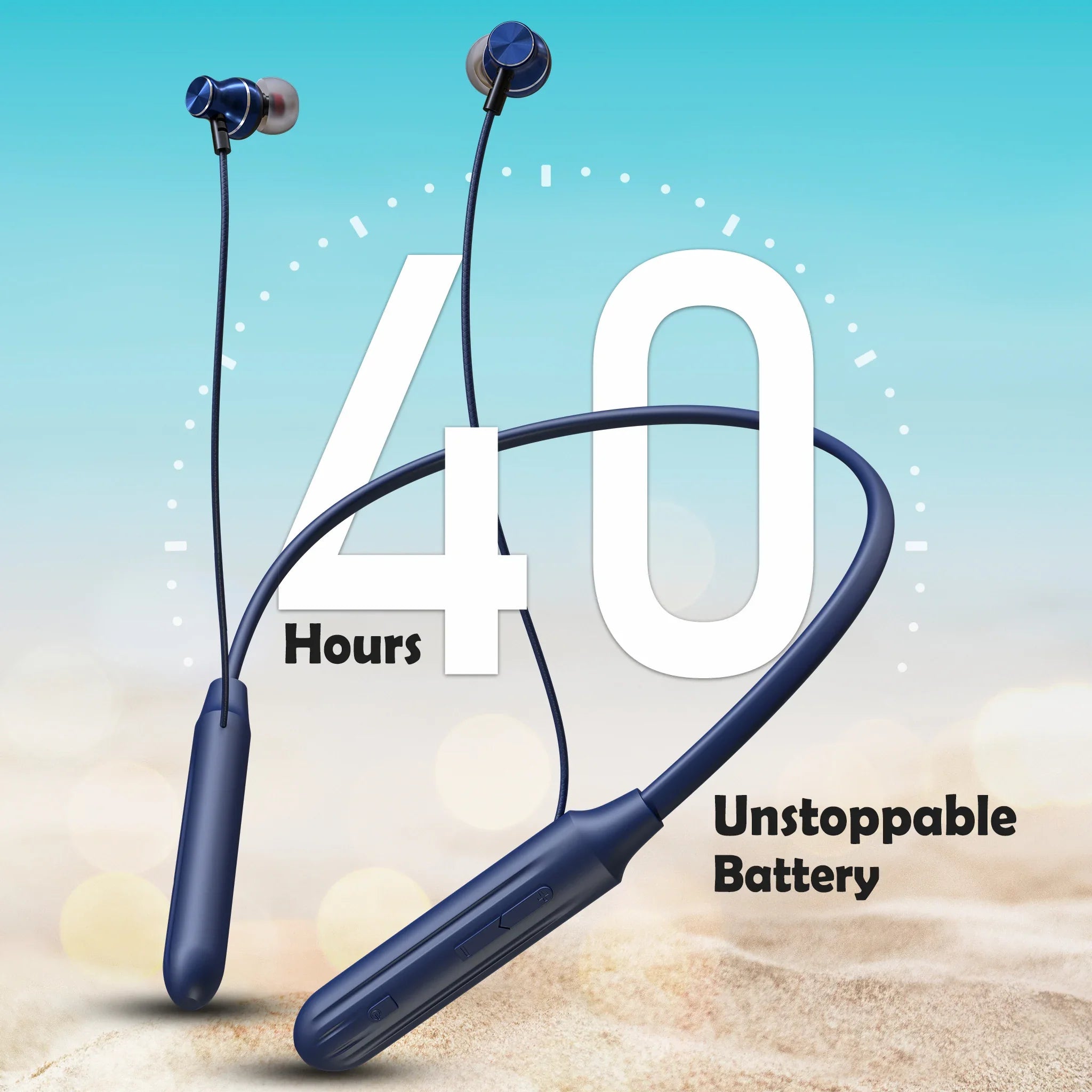 Neckband with 40 hours playtime