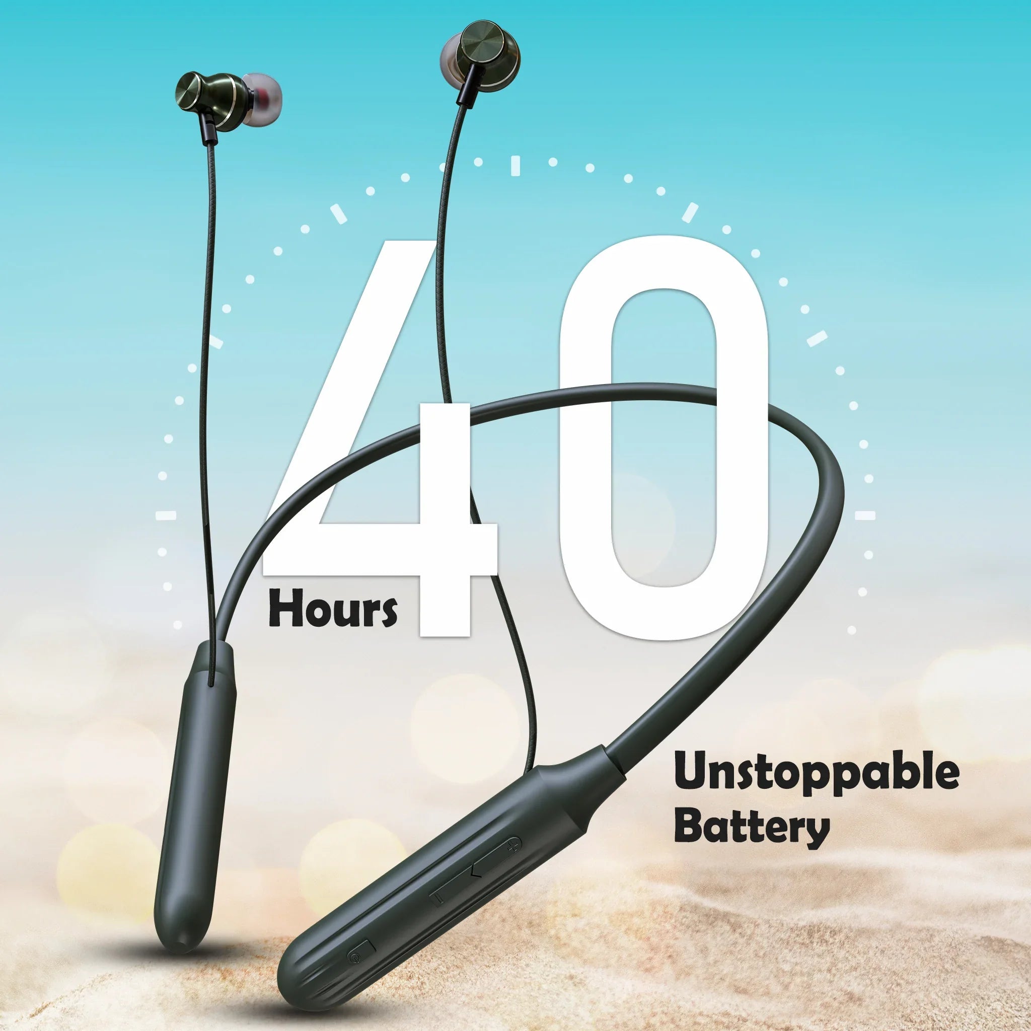 Neckband with 40 hours playtime