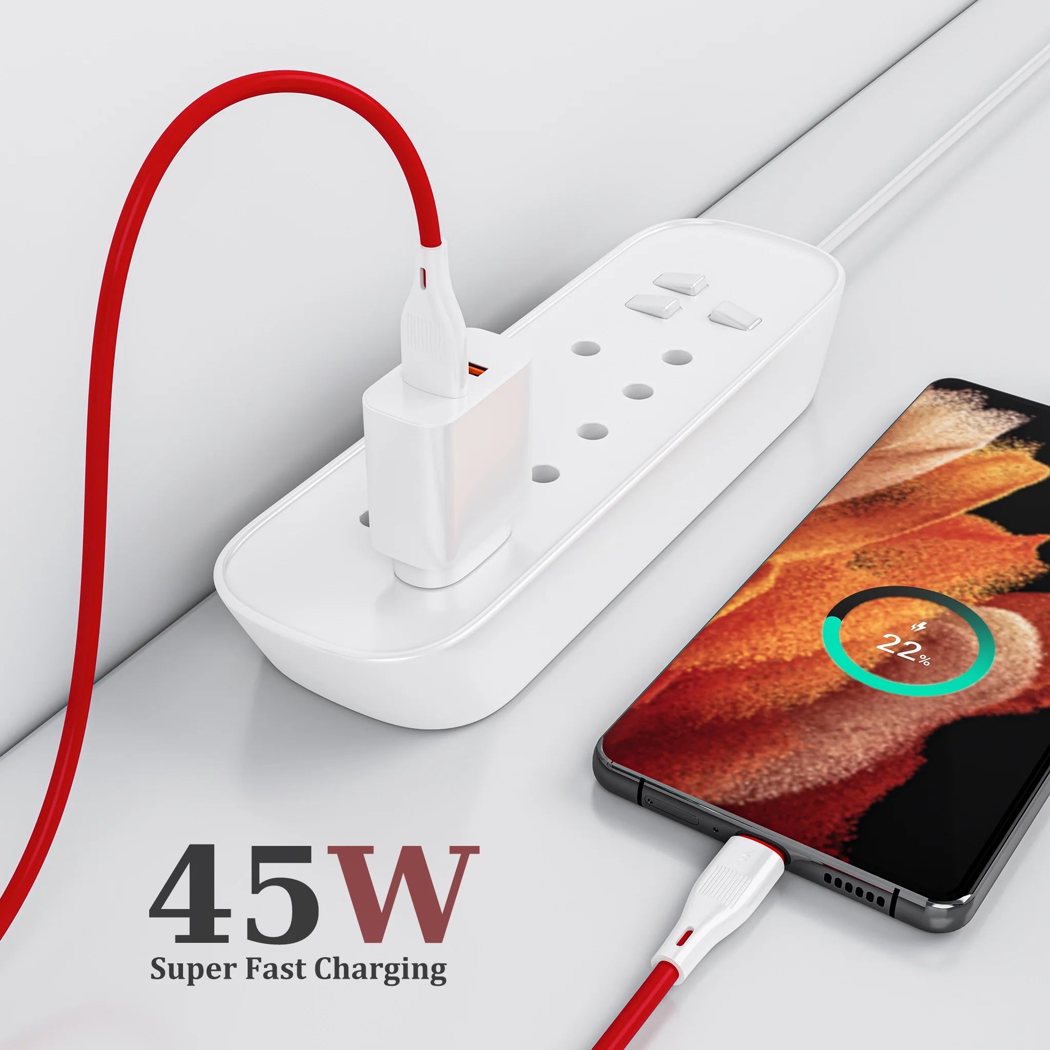 Tangle-free USB-C cable