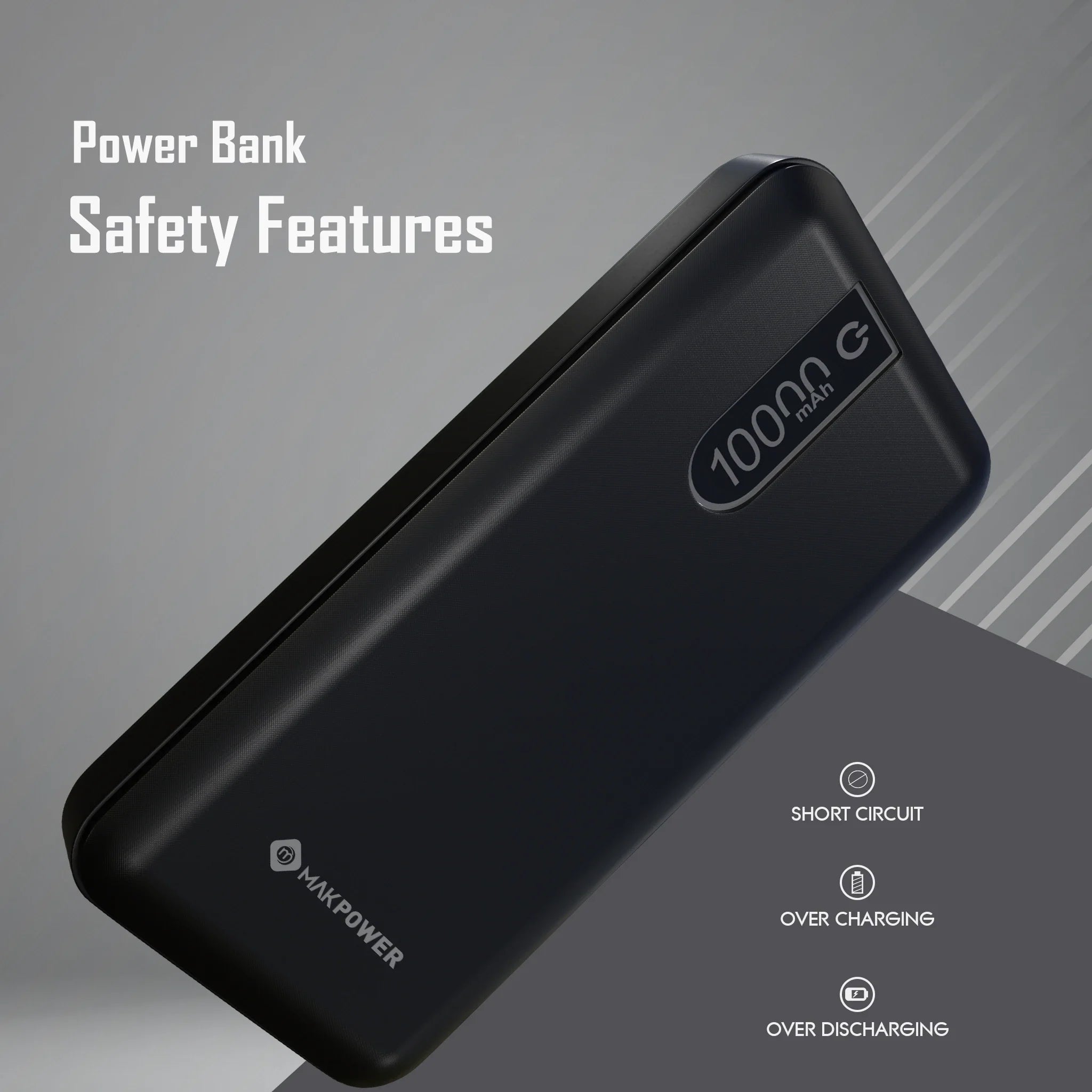 Makpower PB-04 Power Bank 10000 mAh with Saftey  Features