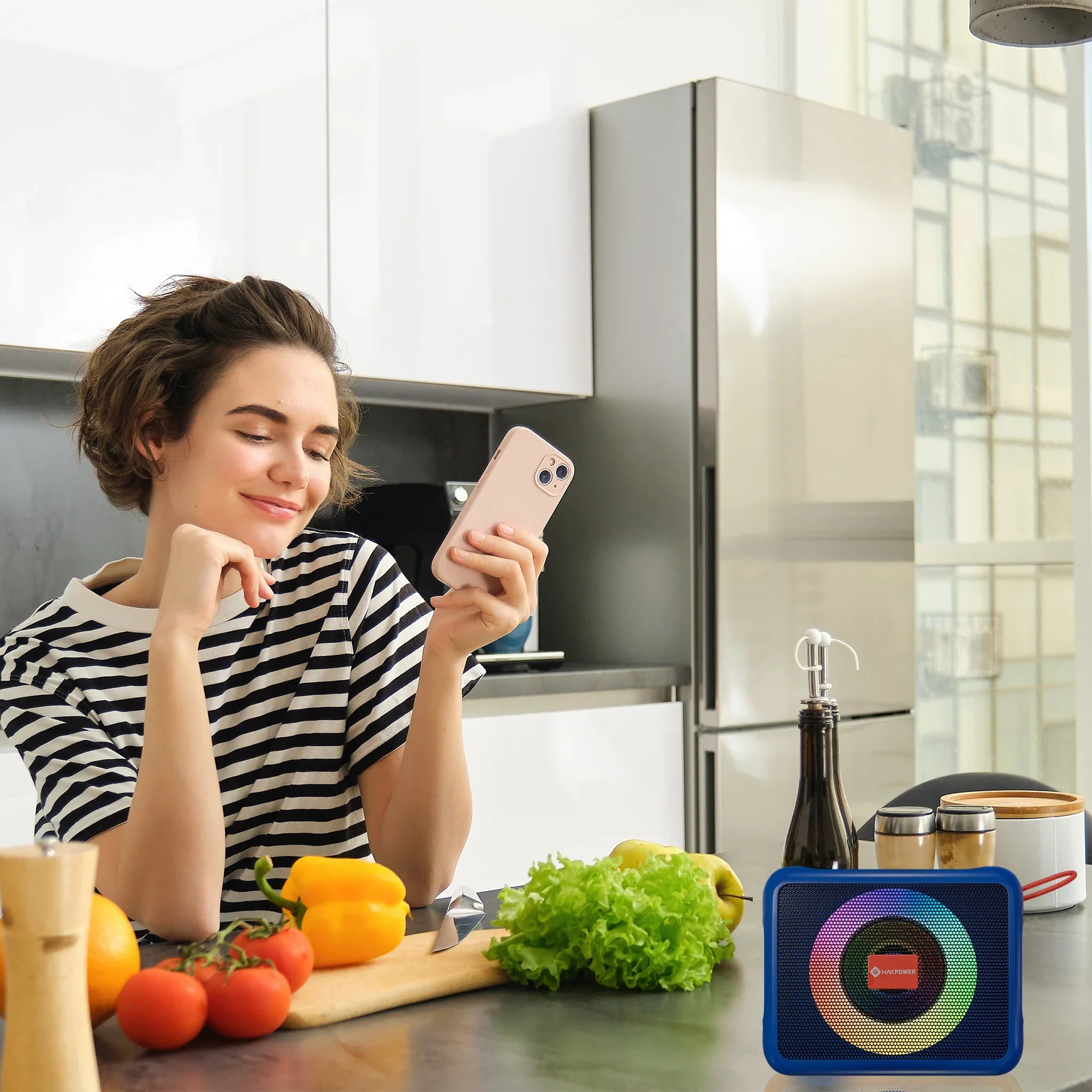 Mak Power RICH MUSIC  Speaker  Bass Blue