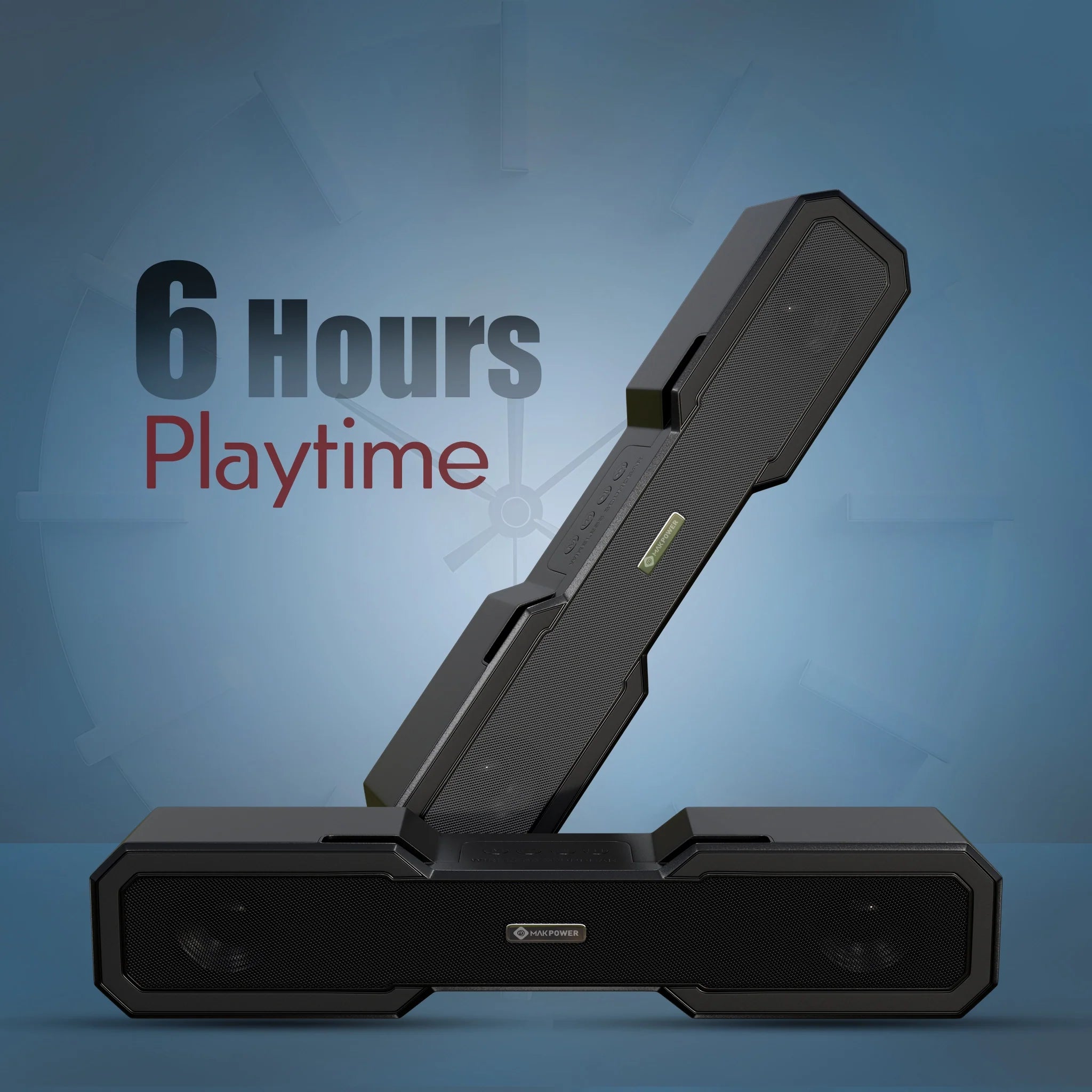 soundbar with woofer - 6 Hours Playtime